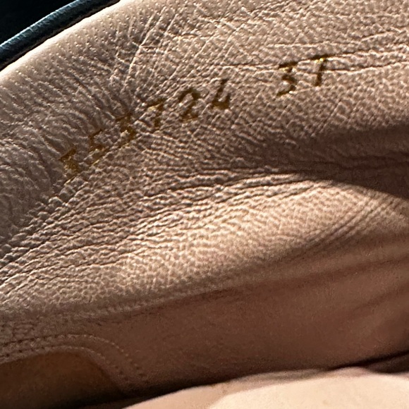 AUTH GUCCI Black Leather Studded Coline Booties Size 37 or 6-6.5 US - Picture 6 of 9